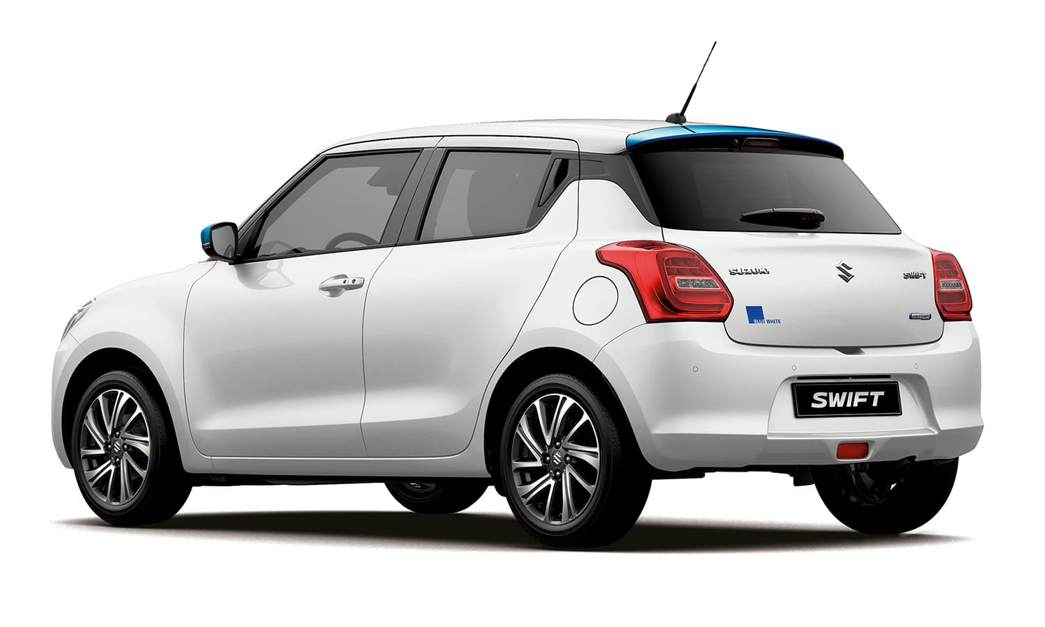 Suzuki Swift Blue & White takana