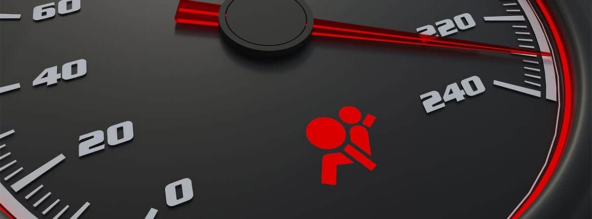 airbagin valo päällä