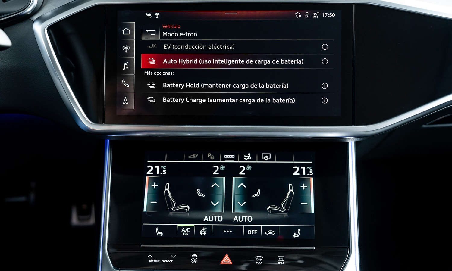 Audi TFSIe plug-in hybrid -sarjan toimintatilat